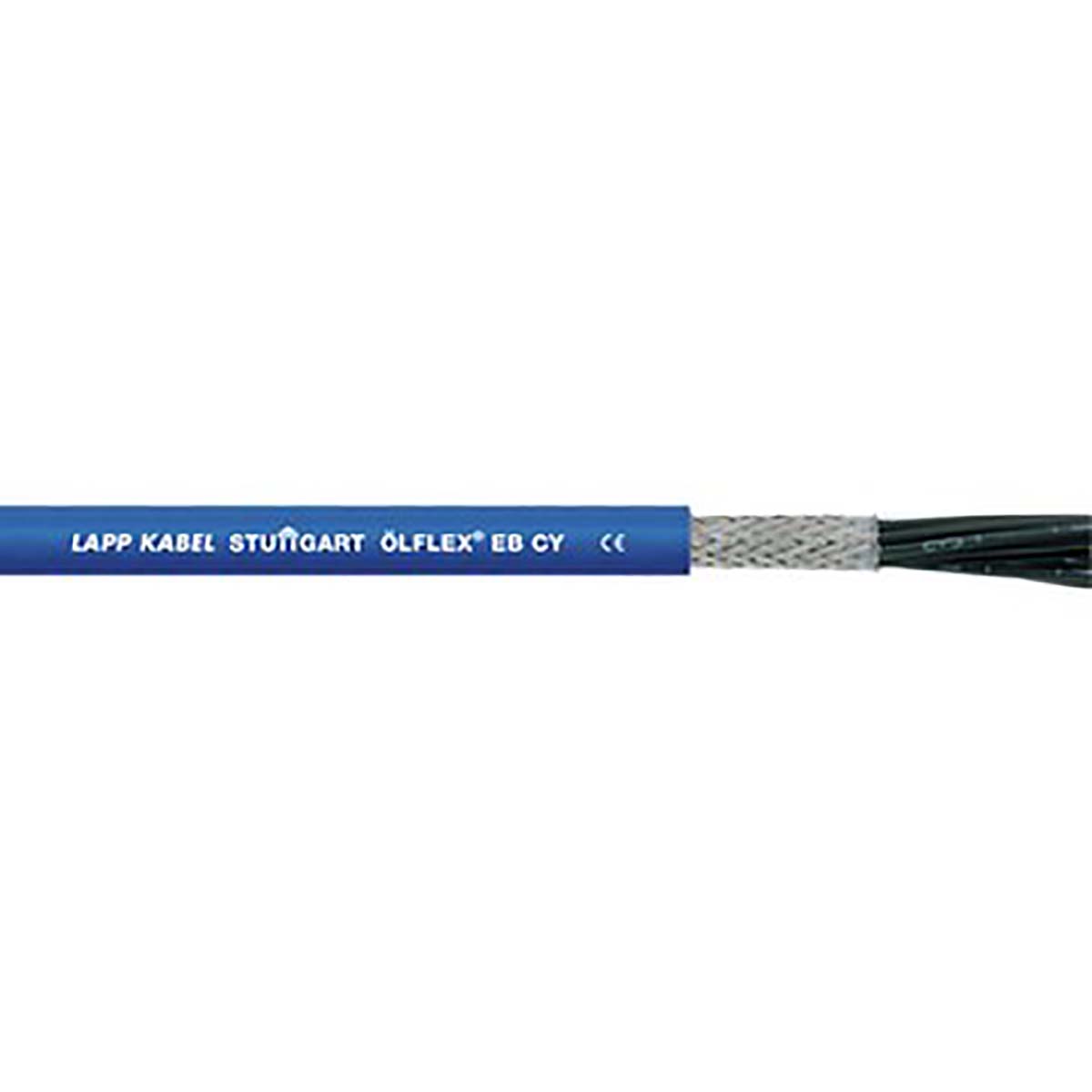 Lapp CY Control Cable, 3 Cores, 0.75 mm² CSA 18 AWG, Screened, 50 m, Blue Polyvinyl Chloride Sheath