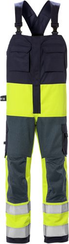 Fristads 1584 FLAM Unisex Trousers Navy, Yellow 103 cm Waist 78cm Leg
