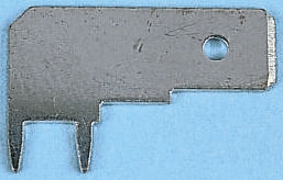 Keystone PC QUICK-FIT Black Uninsulated Male Spade Connector, Solder, 6.35 x 0.81 mm Tab Size