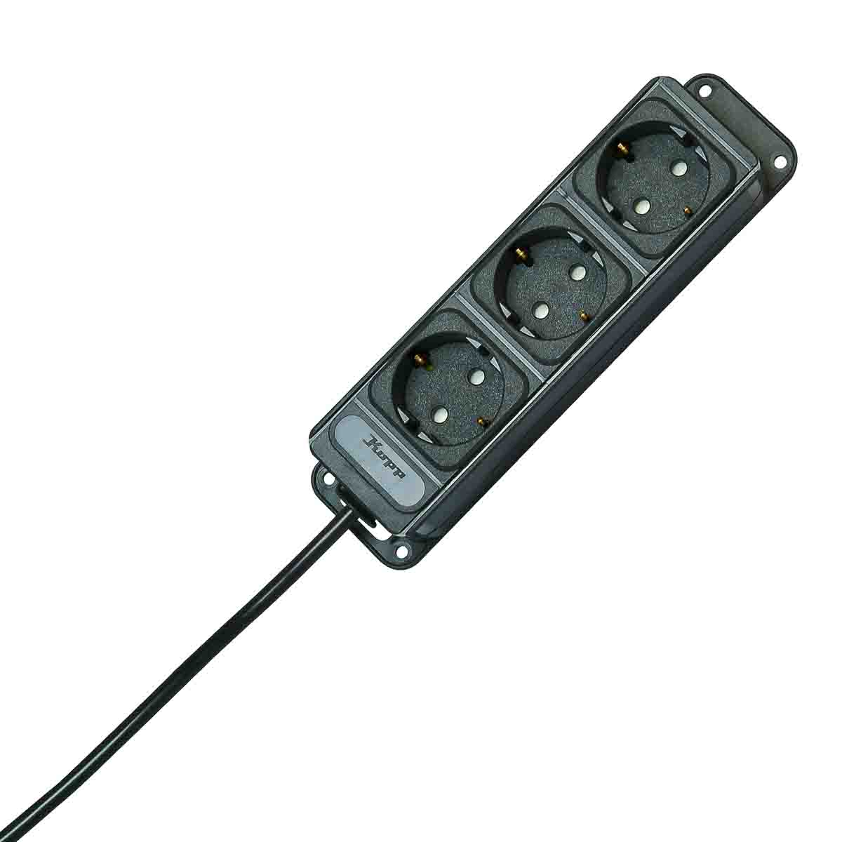 Kopp 1 m 3 Socket Extension Socket, 250V