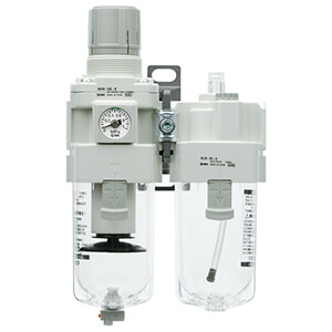 SMC G 1/2 FRL, Automatic Drain, 5μm Filtration Size - Without Pressure Gauge