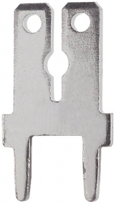 Keystone PC QUICK-FIT Black Uninsulated Male Spade Connector, Crimp, 6.35 x 0.81 mm Tab Size