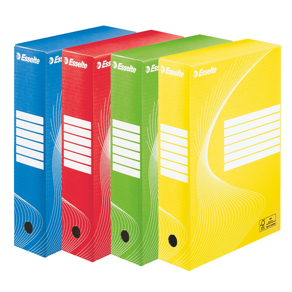Esselte Assorted A4 Archive Box H352.00 mm  x W80mm  x D250.00 mm