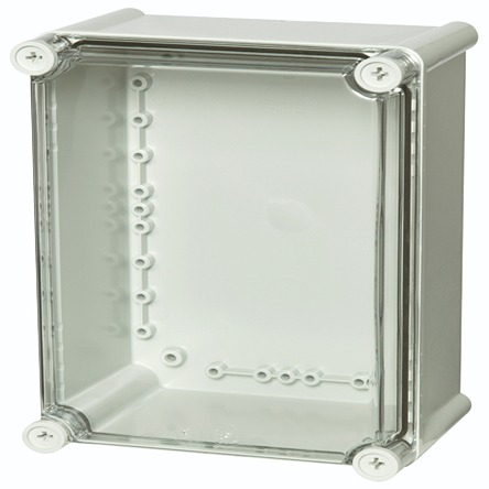 Fibox PC Series Grey Polycarbonate General Purpose Enclosure, IP65, IK08, Transparent Lid, 280 x 190 x 130mm