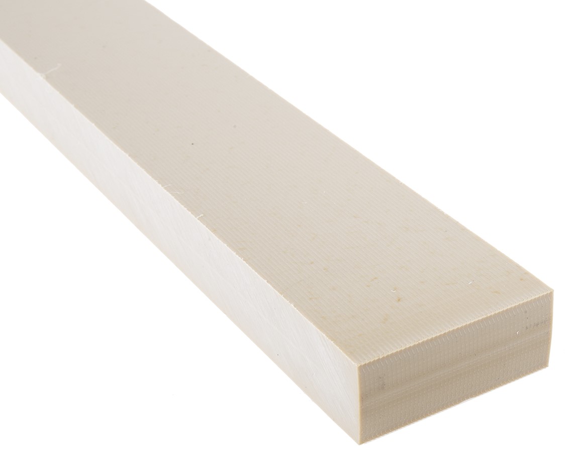 129-858 RS PRO Beige Polyetheretherketone Plastic Sheet, 500 mm x 50mm x 20 mm
