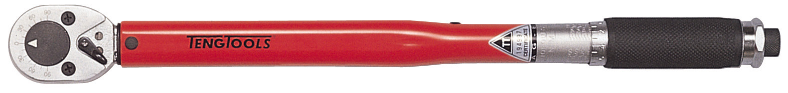 Teng Tools Click Torque Wrench, 70 To 350 Nm, 1/2 in Drive, Square Drive, 632mm Overall