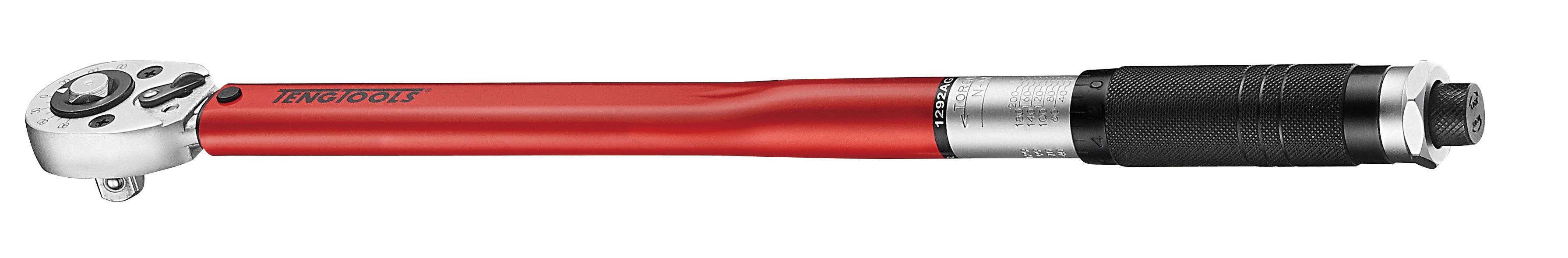 Teng Tools Click Torque Wrench, 70 To 350 Nm, 1/2 in Drive, Square Drive, 465mm Overall