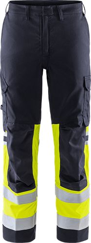 Fristads 2162 ATHF Men's Trousers Navy, Yellow 92 cm Waist 82cm Leg