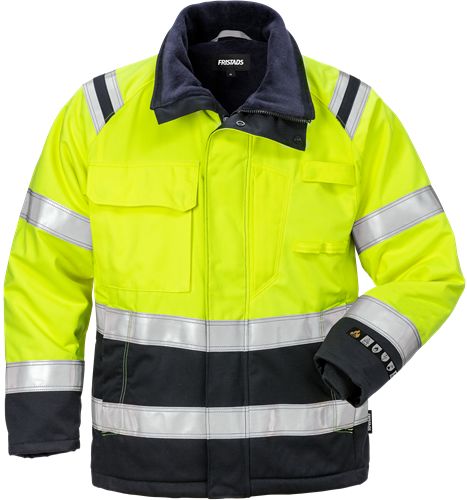 Fristads 129548 Navy, Yellow Women's Hi Vis Winter Jacket, S