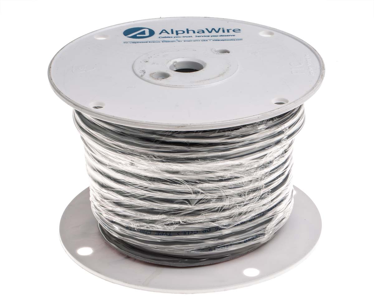 1298c-sl005 Alpha Wire Alpha Essentials Communication & Control Control Cable, 8 Cores, 0.35mm² 22 AWG, Screened, 30 m, Grey