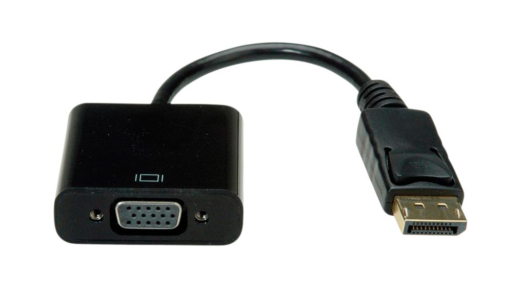 Value  DisplayPort to VGA  Adapter 200 mm Length 1920 x 1080 pixel Maximum Resolution
