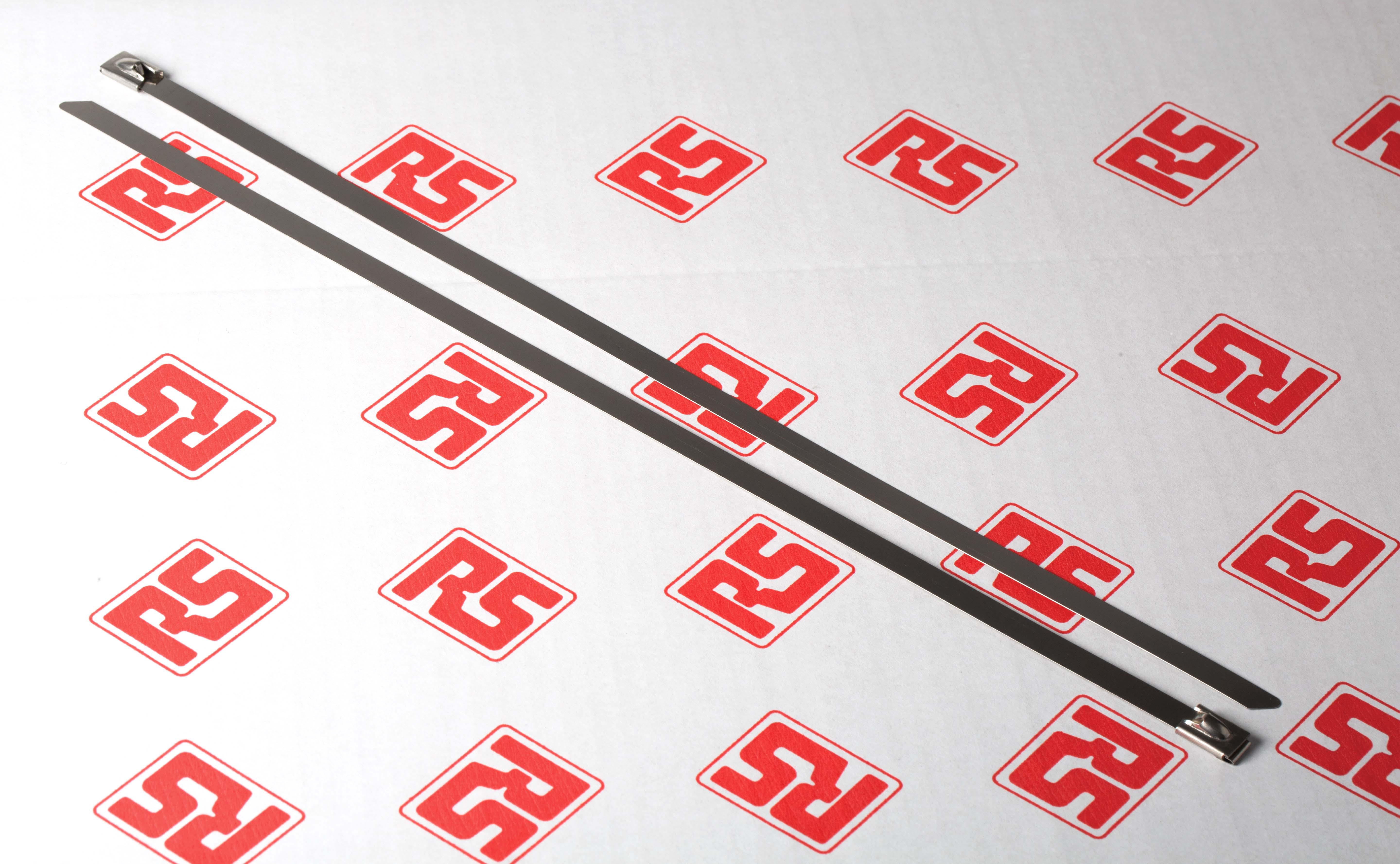 159-5335 RS PRO Cable Tie, Roller Ball, 360 mm x 7.9mm, Metallic 316 Stainless Steel