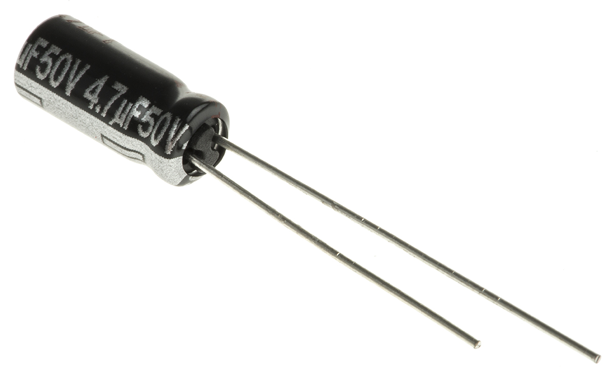 Panasonic 4.7μF Aluminium Electrolytic Capacitor 50V dc, Radial, Through Hole - ECA1HHG4R7