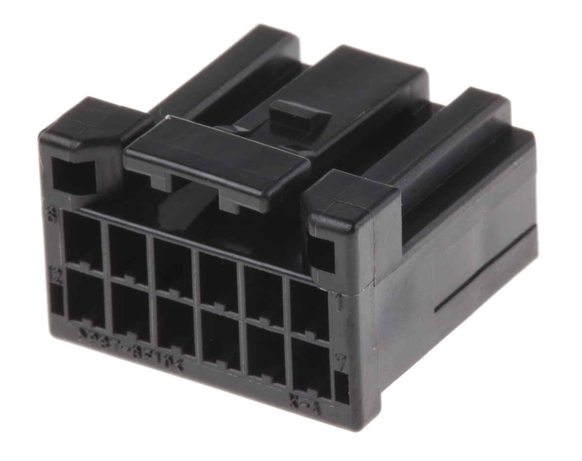 JST, CPT Automotive Connector Female Black Surface Mount 12 Way Crimp Termination 12CPT-B-2A
