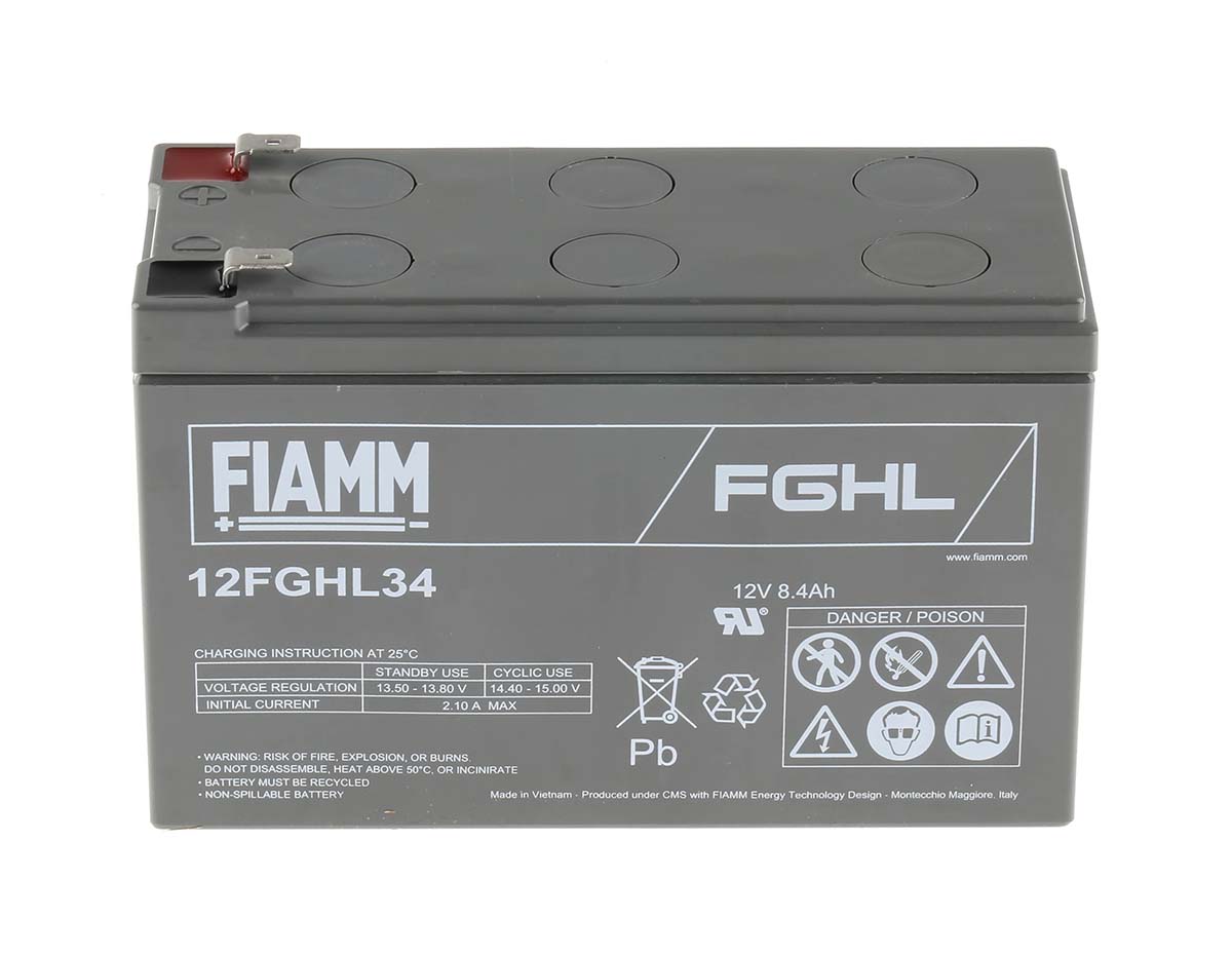 Fiamm 12 V, Faston F2 Sealed Lead Acid Battery, 8.4 Ah, 65mm x 100 mm