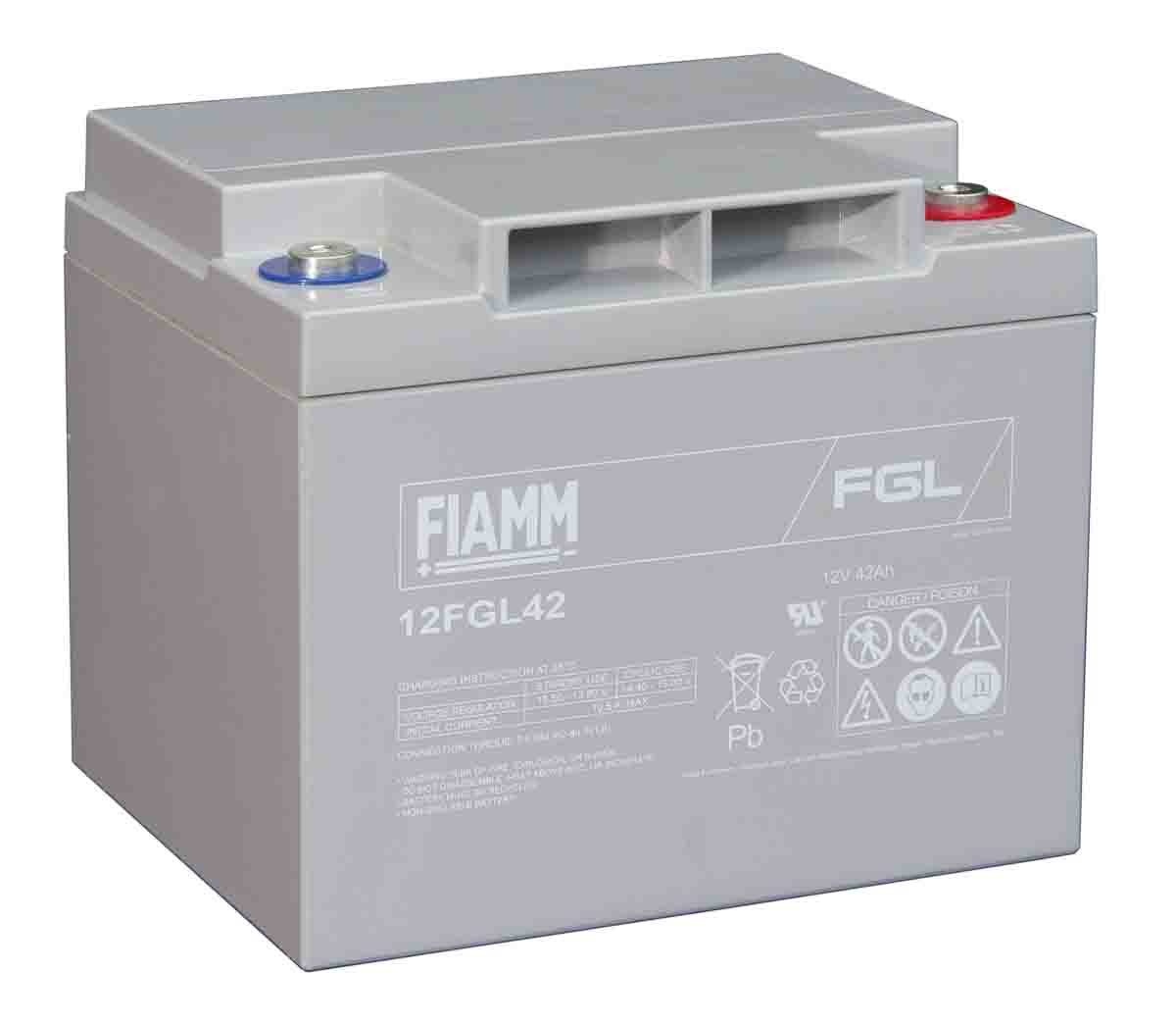 Fiamm 12 V Sealed Lead Acid Battery, 42 Ah, 165mm x 170 mm