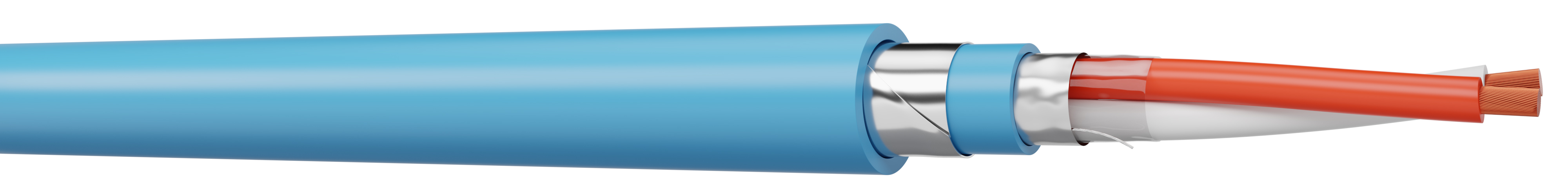 AXINDUS CAEINSTRUM Series 12 Core, 0.9 mm CSA Screened, 22.8 mm OD, 100 m, Blue