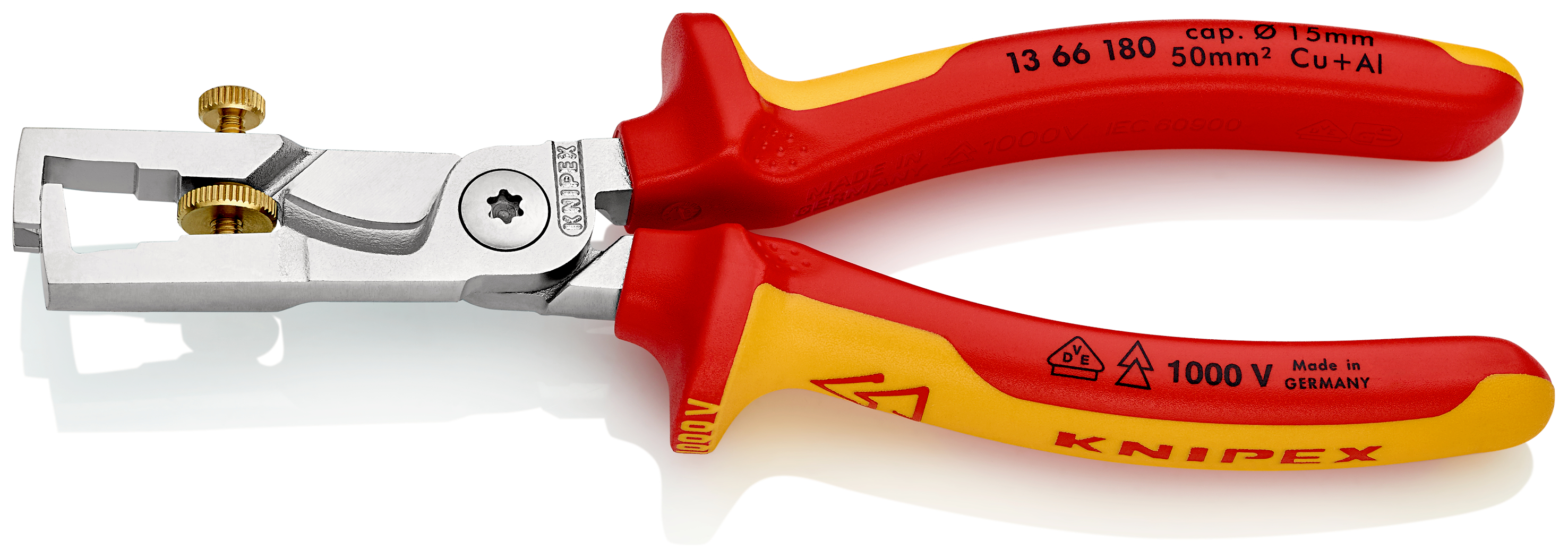 Knipex 13 66 Series Copper Insulated Cable Cutter, 0.1 to 10 mm², 180 mm Overall