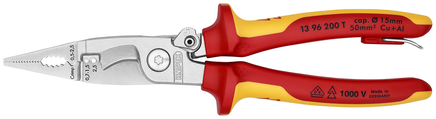 Knipex 1-Piece Combination Plier, 200mm Overall VDE/1000V Approved