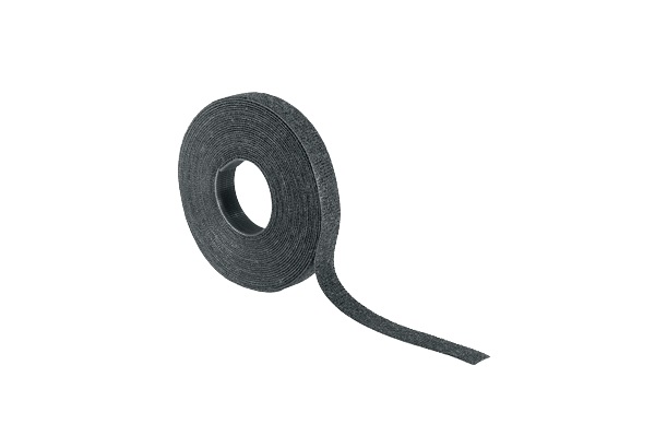 HellermannTyton Cable Tie, Hook & Loop, 25 m x 13mm, Black Polypropylene, Polyamide