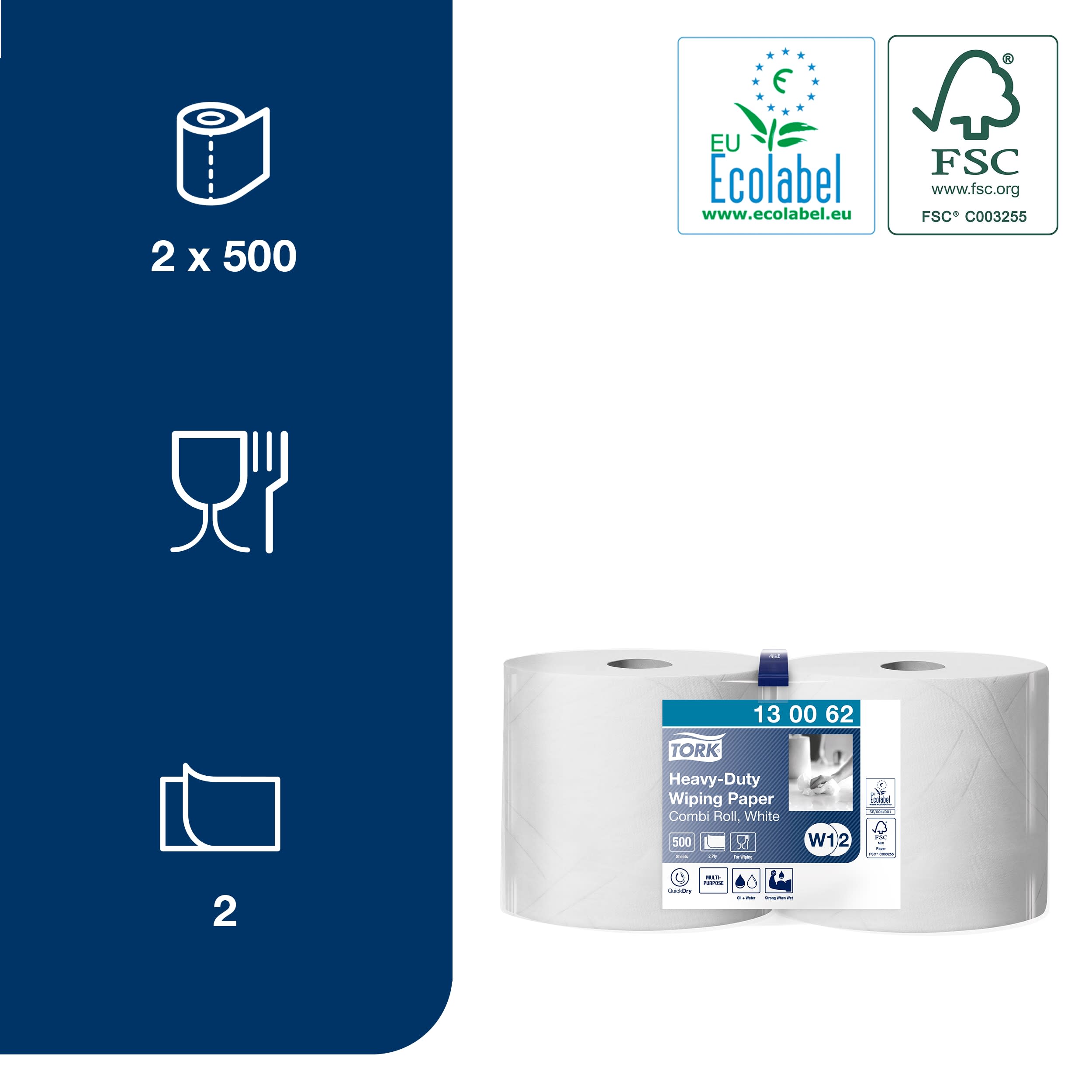 130062 Tork Tork Roll Paper Towel, 170 m x 235 mm, 2, 500 Sheets