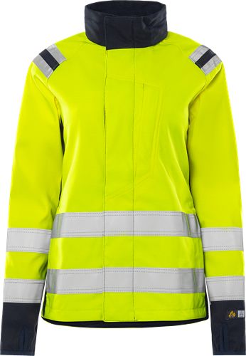 Fristads 130238 Navy, Yellow Women's Hi Vis Softshell Jacket, L