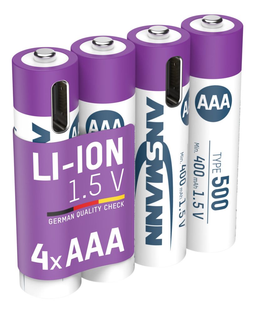 Ansmann Ansmann Li-Ion Lithium-ion AAA Battery, 500 mAh, 1.5 V