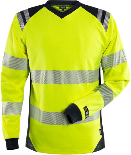 Fristads 7357 TFL Navy, Yellow Women's Hi Vis T-Shirt M