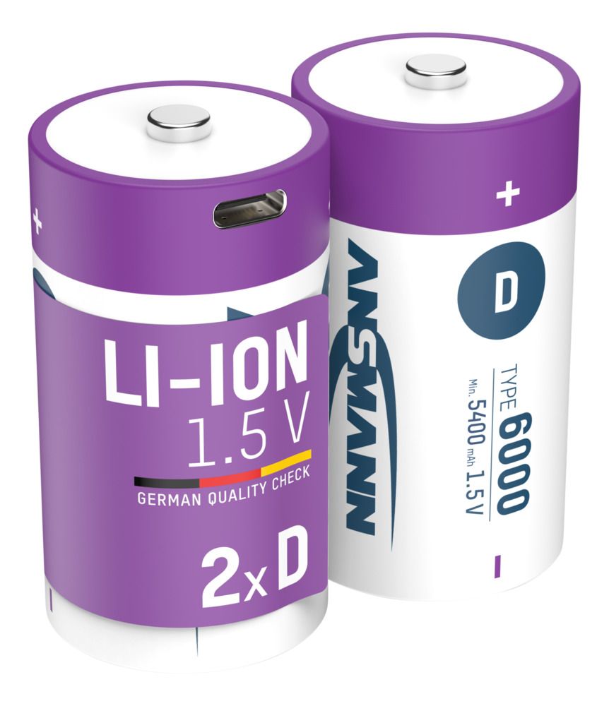 Ansmann Li-Ion Ansmann Lithium-ion Rechargeable D Battery, 6000 mAh