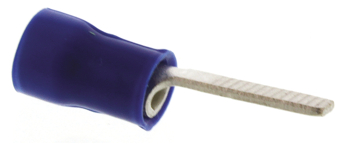 TE Connectivity, PLASTI-GRIP Insulated Crimp Blade Terminal 10.3 mm Blade Length, 16 AWG to 14 AWG, Blue