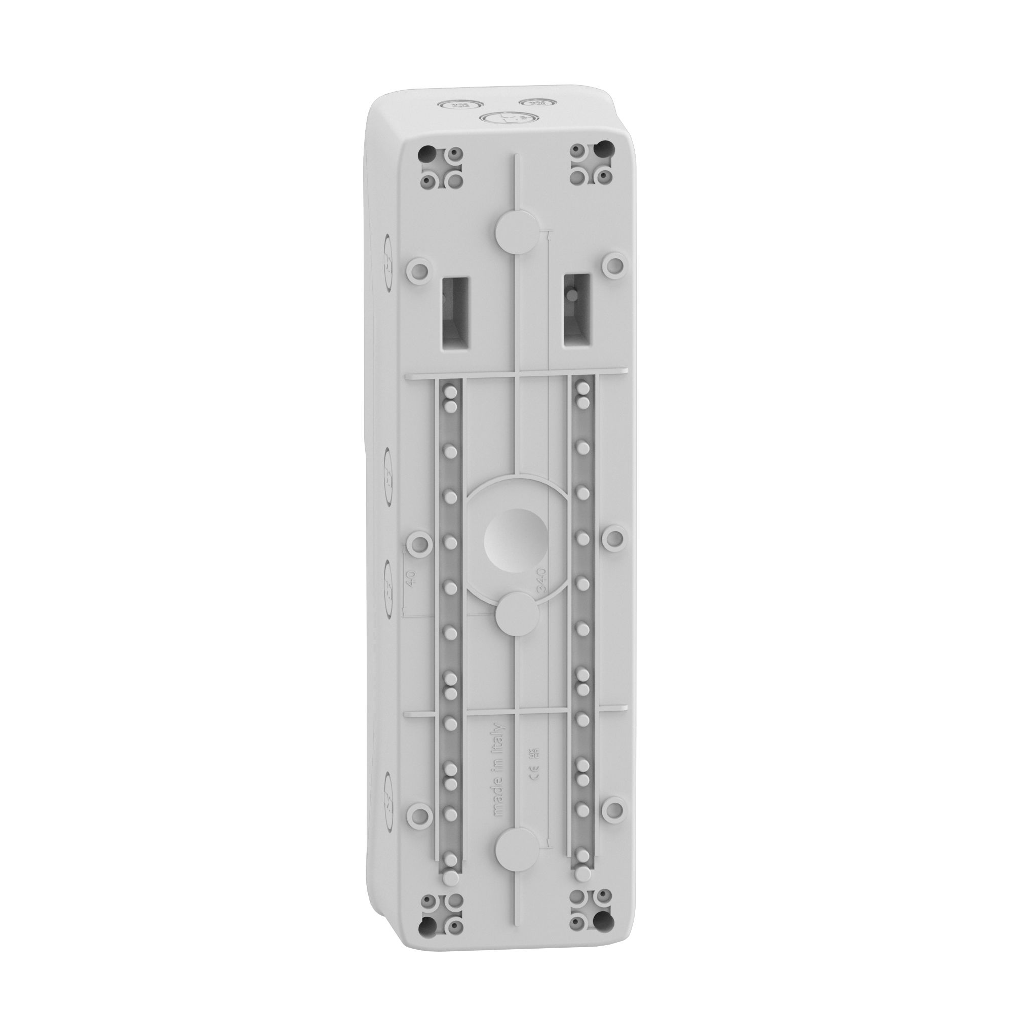 13164m Schneider Electric Polymer White Adaptable Enclosure Box 138mm x 460 mm x 460 mm with 3 Knockouts