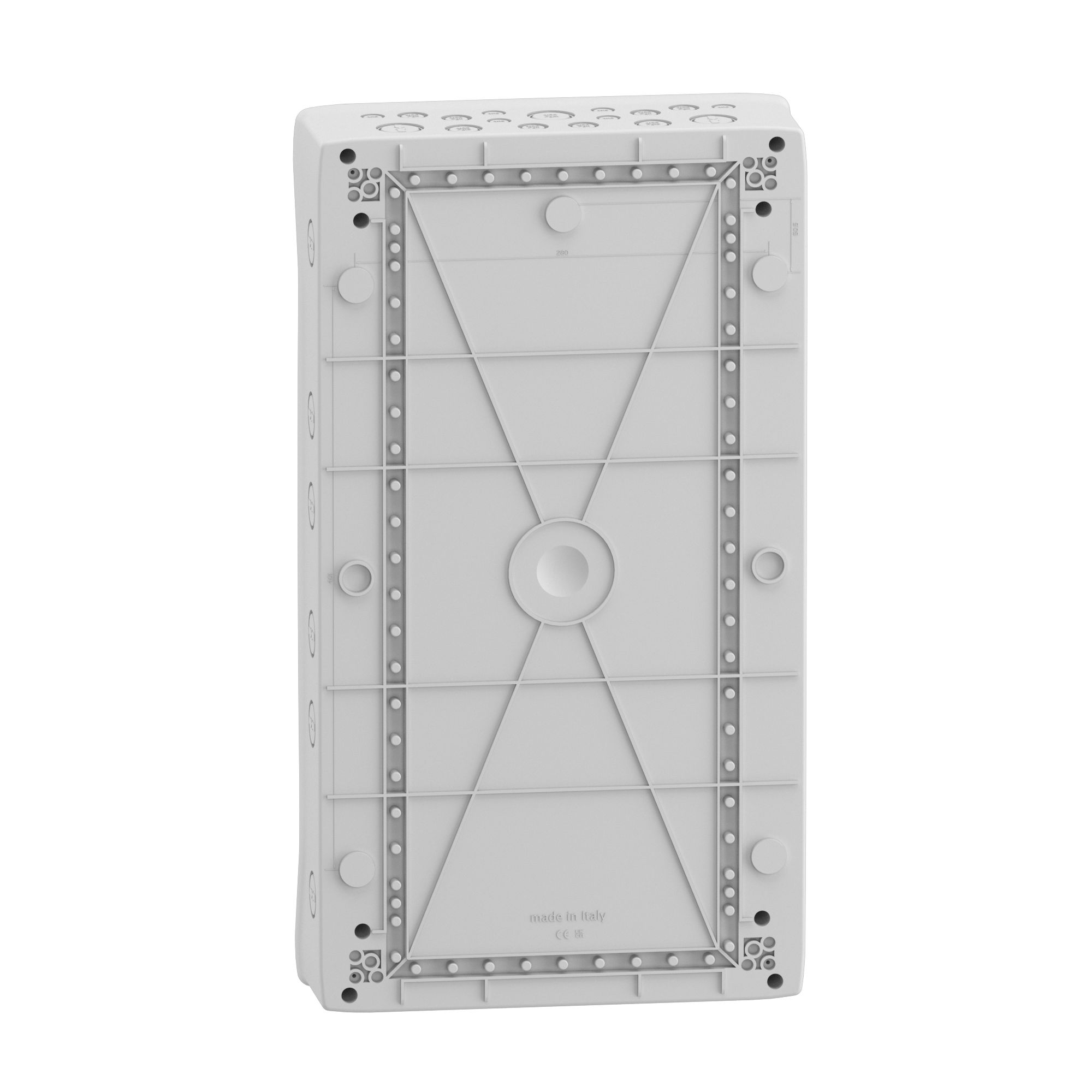 13171m Schneider Electric Polymer White Adaptable Enclosure Box 340mm x 610 mm x 610 mm with 17 Knockouts
