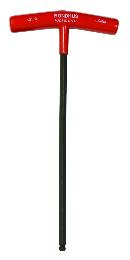 Bondhus T-Handle Metric, inch Hex Key, Hex size 8 mm