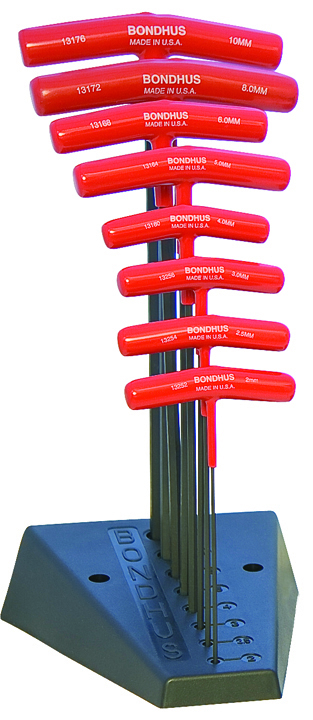 Bondhus 8 piece T Metric Hex Key Set, Hex size 2 to 10 mm