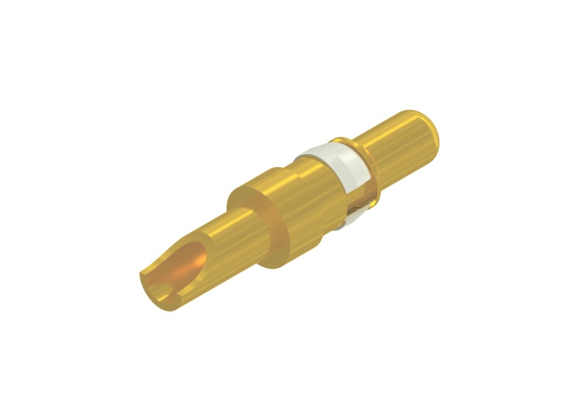 CONEC size 3.6 mm Male Solder Cup D-Sub Connector Power Contact, Gold Flash over Nickel Power 12 AWG