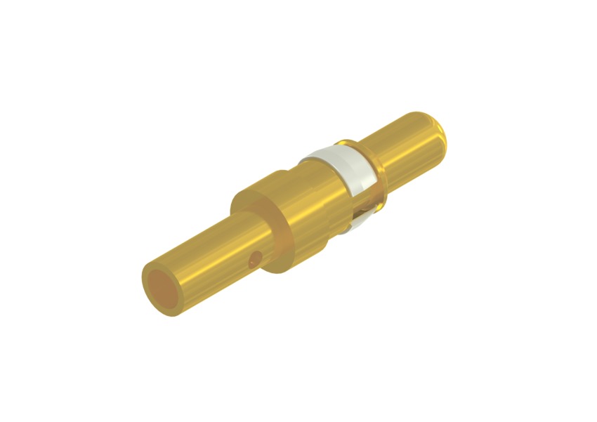 CONEC size 3.6 mm Male Crimp D-Sub Connector Power Contact, Gold over Nickel Power 12 AWG