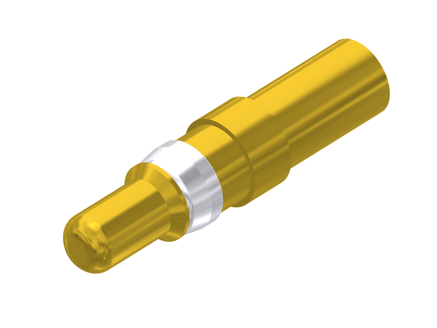 CONEC, 13K1A4010 Series, size 3.6 mm Male Crimp D-Sub Connector Power Contact, Gold over Nickel Power 10 AWG