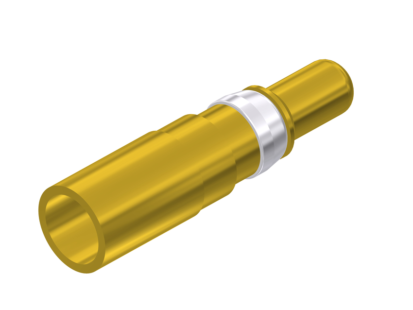 CONEC size 3.6 mm Male Crimp D-Sub Connector Power Contact, Gold over Nickel Power 8 AWG