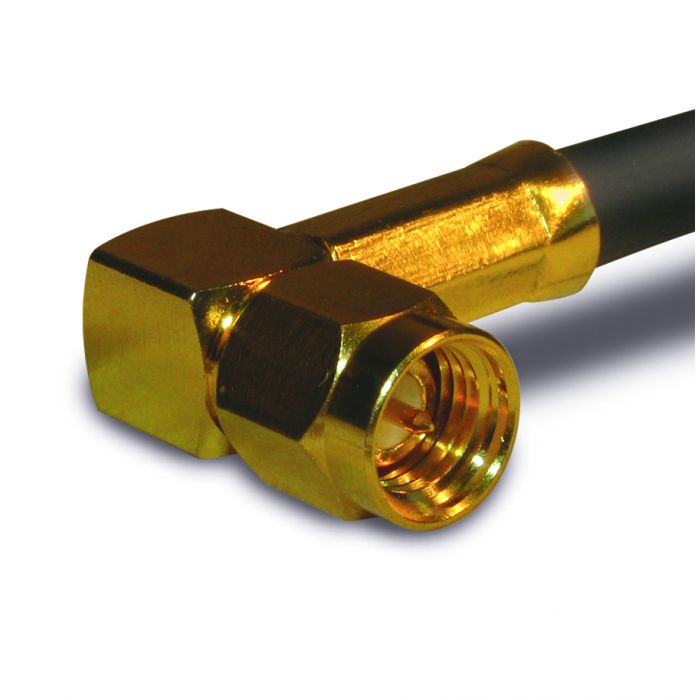 Amphenol RF Cable Male SMA, 50 Ω, Right Angle Body Crimp