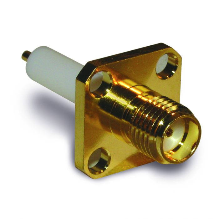 Amphenol RF Panel Mount Female SMA, Straight Body Solder