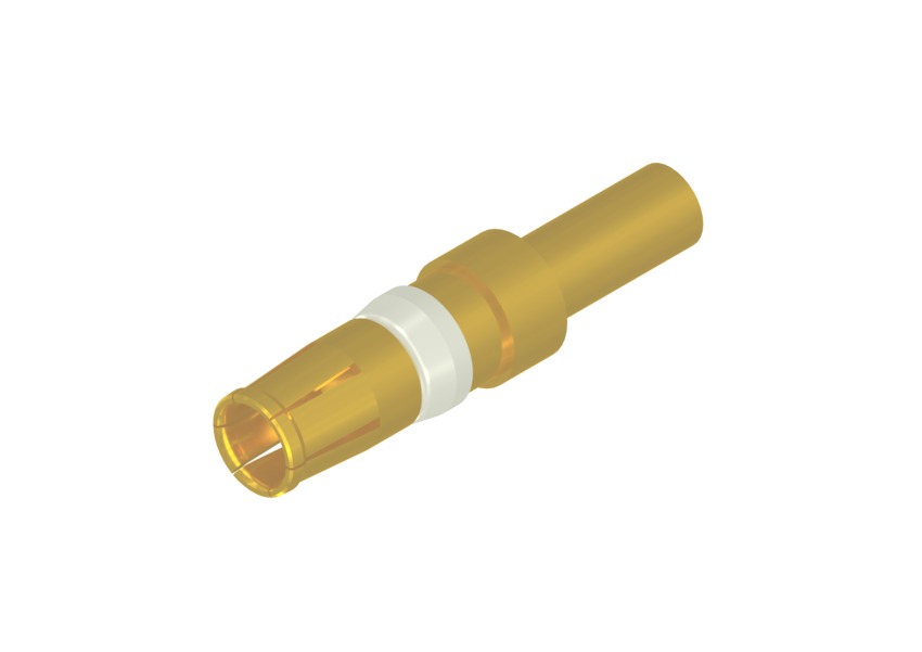 CONEC size 2.6 mm Female Crimp D-Sub Connector Power Contact, Gold Flash over Nickel Power 12 AWG