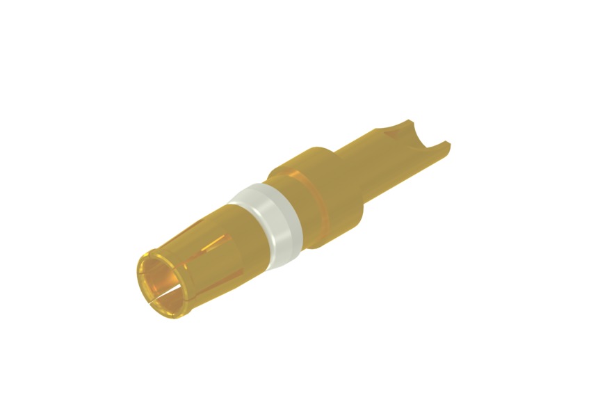 CONEC size 3.6 mm Female Solder Cup D-Sub Connector Power Contact, Gold over Nickel Power 12 AWG
