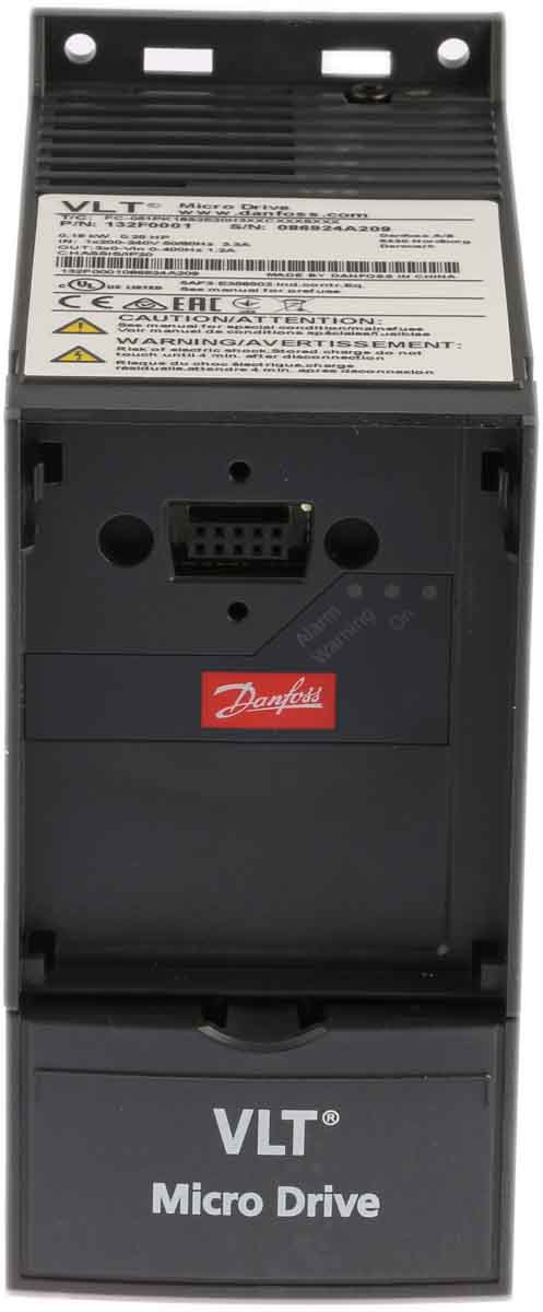 Danfoss Inverter Drive, 0.18 kW, 1 Phase, VLT FC51 Series 240V 1.2 A