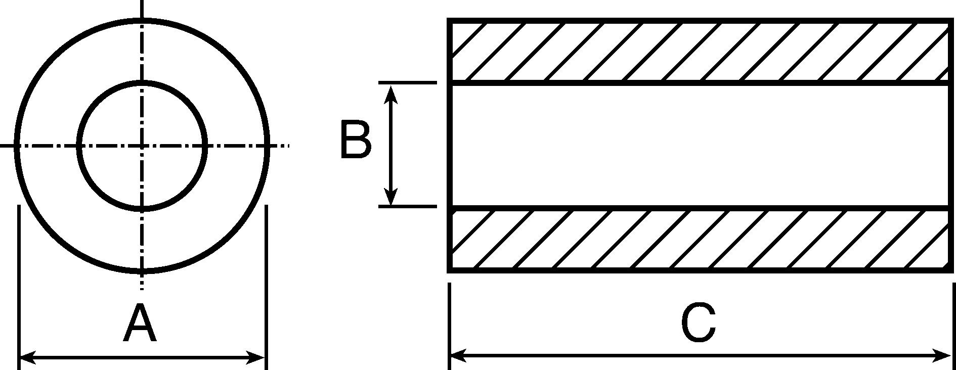 6.35 x 2.95 x 12.7mm Fair-Rite Ferrite Core