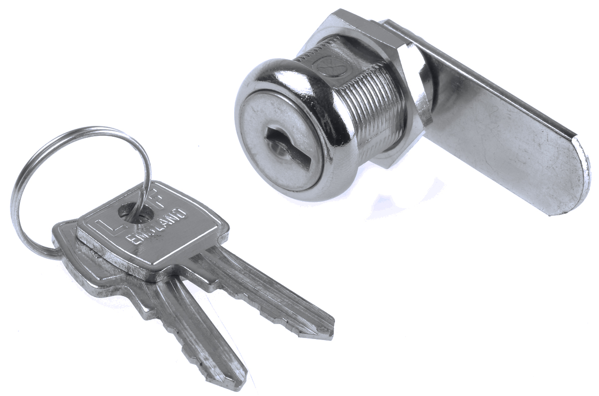Euro-Locks a Lowe & Fletcher group Company Camlock, 20 mm Panel-to-Tongue 19.1 x 16.6 mm, Key Unlock