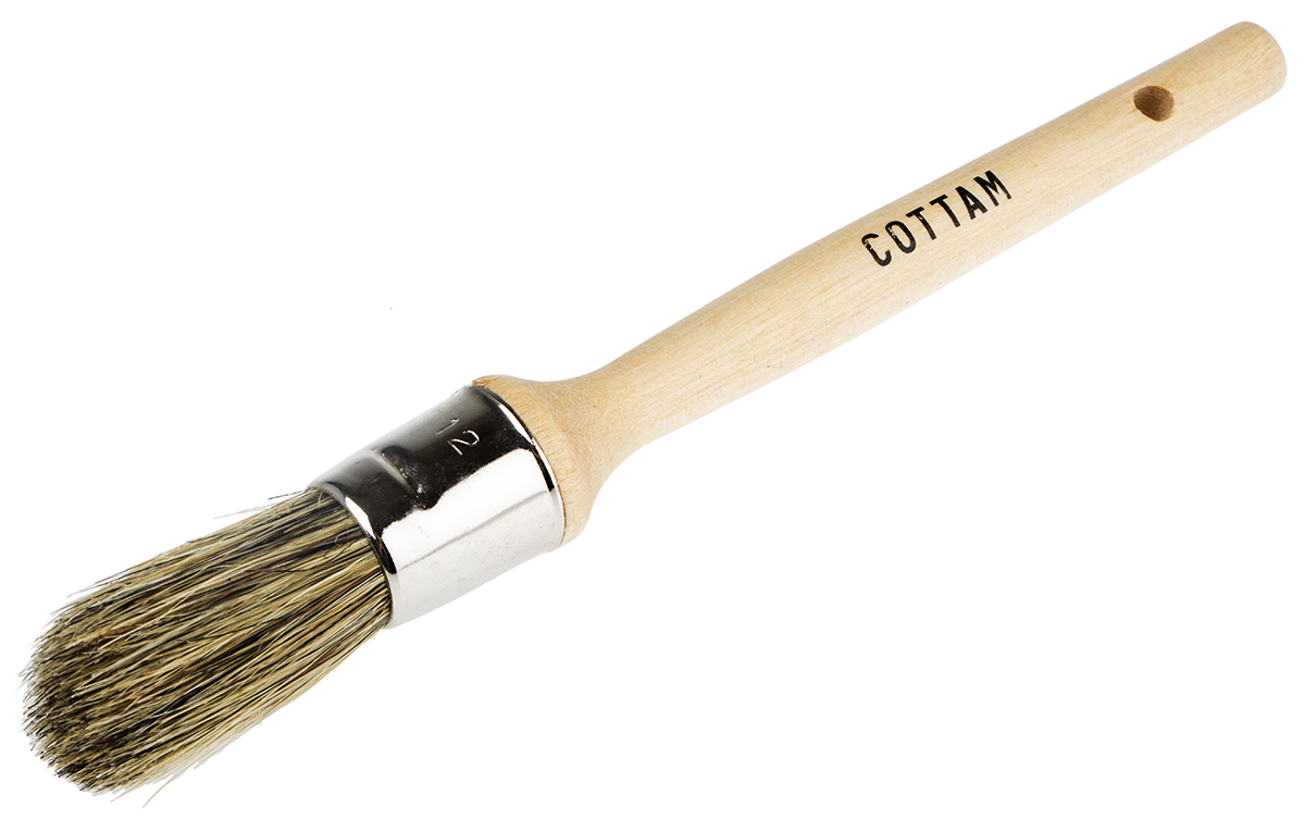 Cottam Thin, 19 mm Paint Brush with Round Bristles