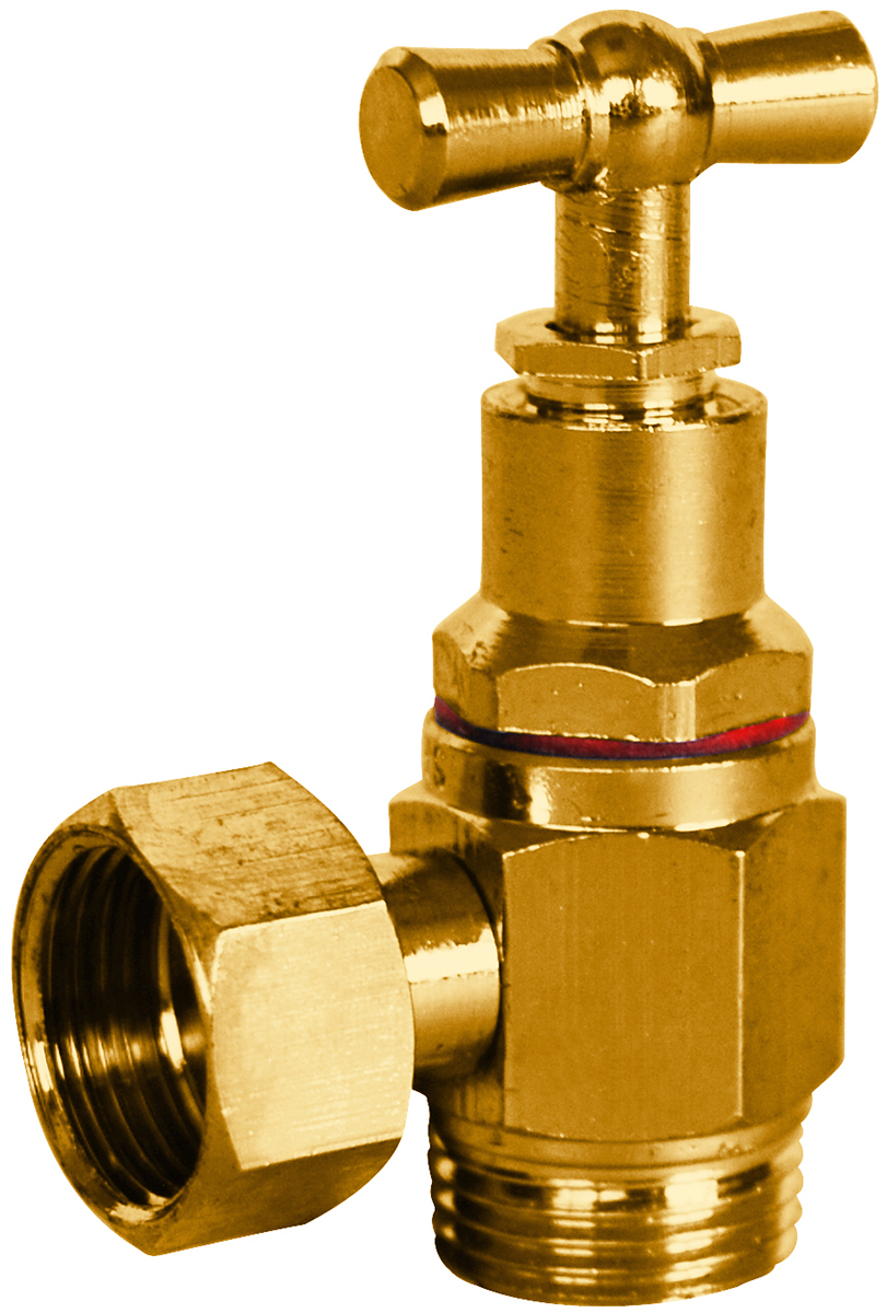 Sferaco Brush Plated Brass Stopcock BSP 3/8 in BSP Male 3/8 in BSP Male