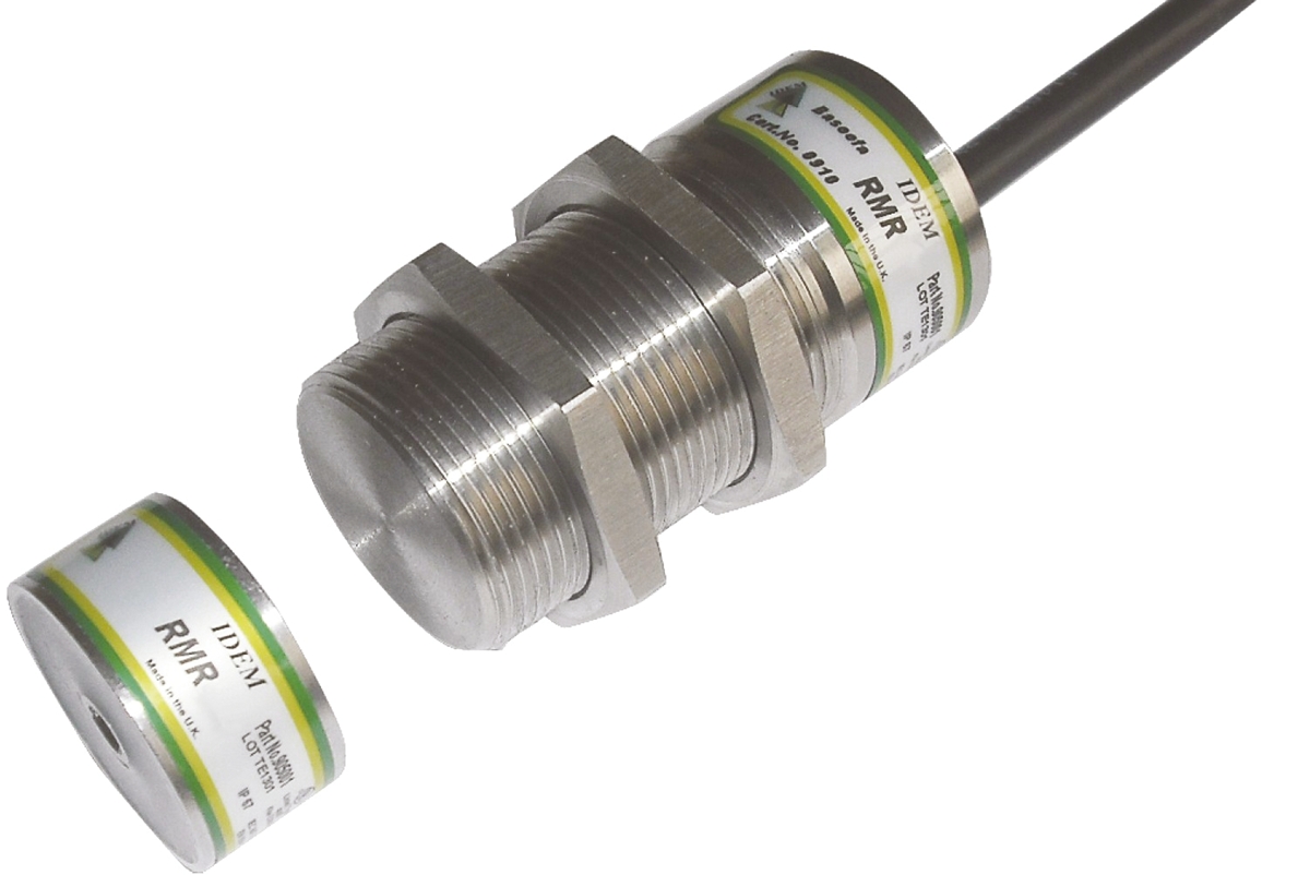 IDEM RMR Series Magnetic Non-Contact Safety Switch, 316 Stainless Steel Housing, 24V dc, 2 NC, 2 m Cable