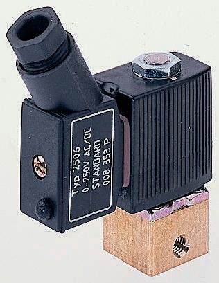 Burkert Solenoid Valve 134092, 2 Port, NC, 24V ac 3.18 mm, 3.18 mm