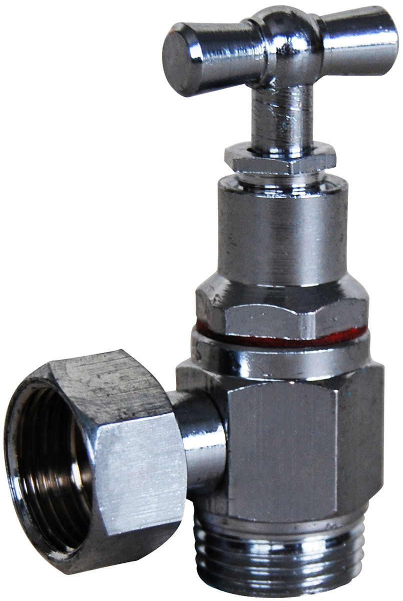 Sferaco Chrome Plated Brass Stopcock BSP 3/8 in BSP Male 3/8 in